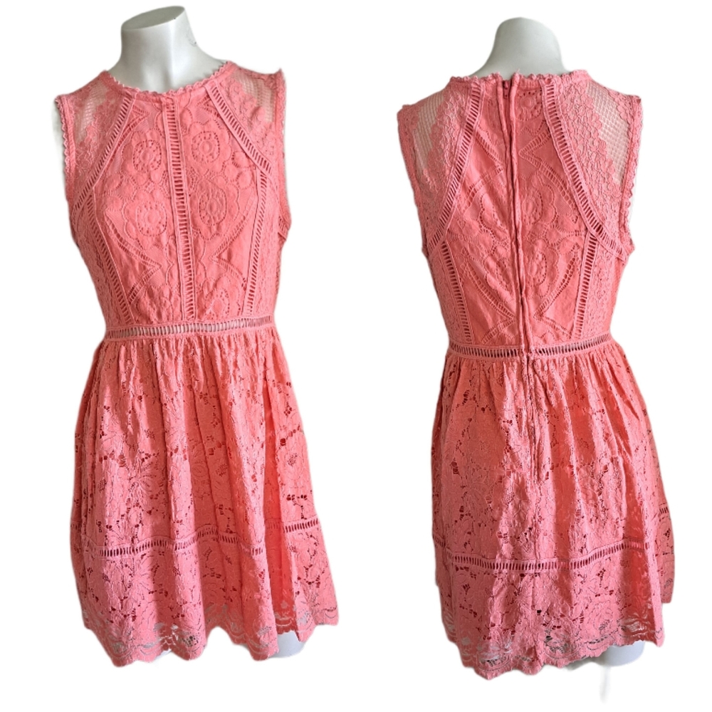 Xhilaration Salmon(peach/pink) lace dress, small